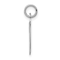 14K White Gold Script Letter W Initial Charm view 2