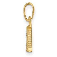 14K Pendant with Rhodium Diamond Letter H Initial view 2