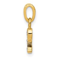 14K Pendant with Rhodium Diamond Letter P Initial view 2