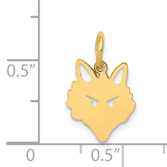 14k Fox Head Charm