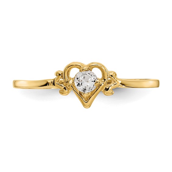 Birthstone Heart Ring