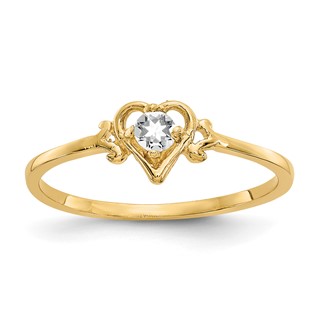 Birthstone Heart Ring