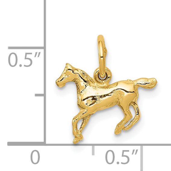 Gold Polished Horse Pendants