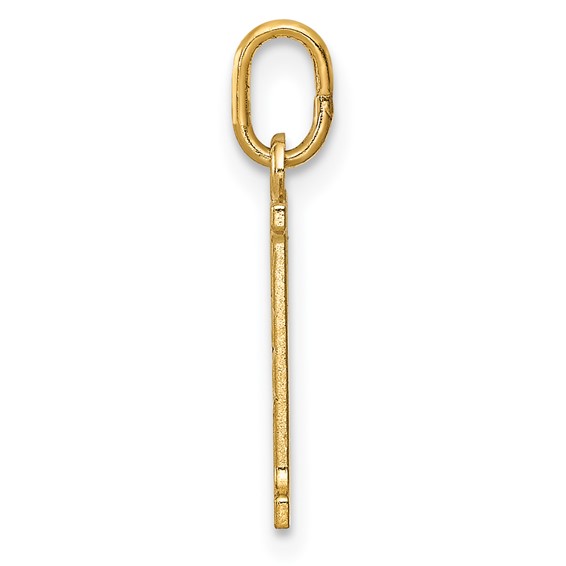 14k Diamond-cut 21 Pendant