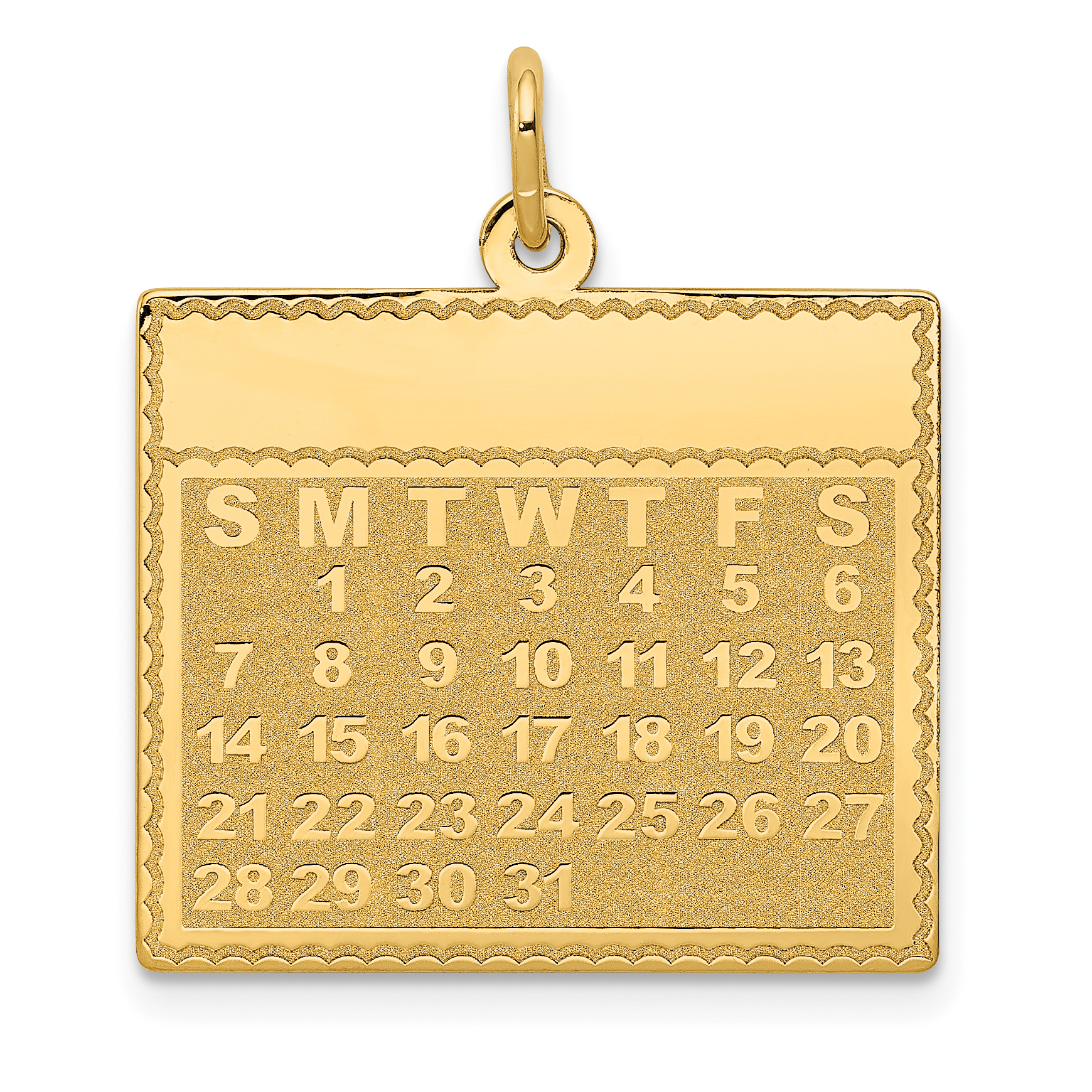 14k Monday the First Day Calendar Pendant (YC462)