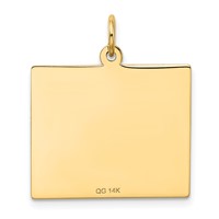 14K Yellow Gold Tuesday the First Day Engravable Calendar Pendant view 3