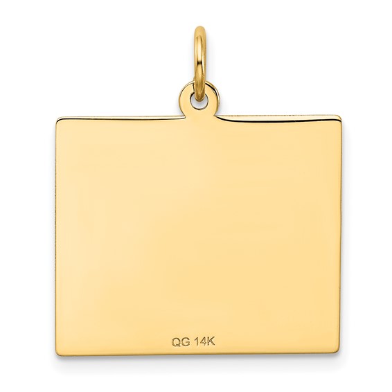 14k Tuesday the First Day Engravable Calendar Pendant