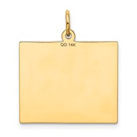 14K Yellow Gold Thursday the First Day Engravable Calendar Pendant view 3