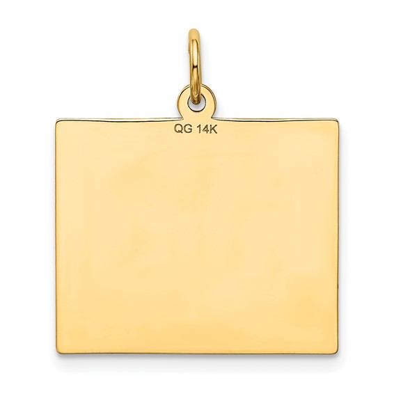 14k Thursday the First Day Engravable Calendar Pendant