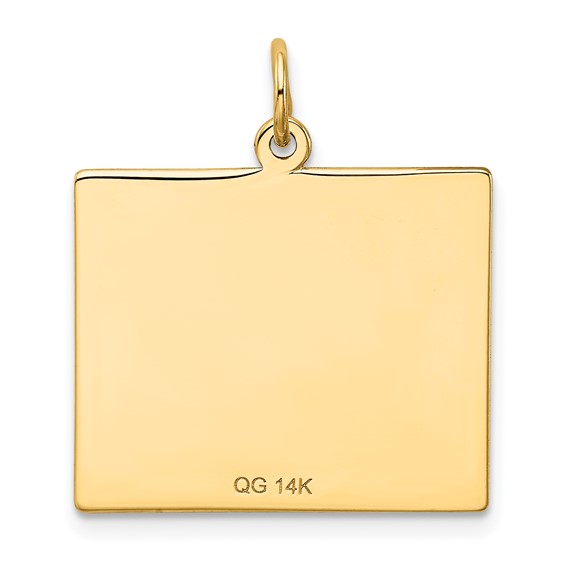 14k Friday the First Day Engravable Calendar Pendant