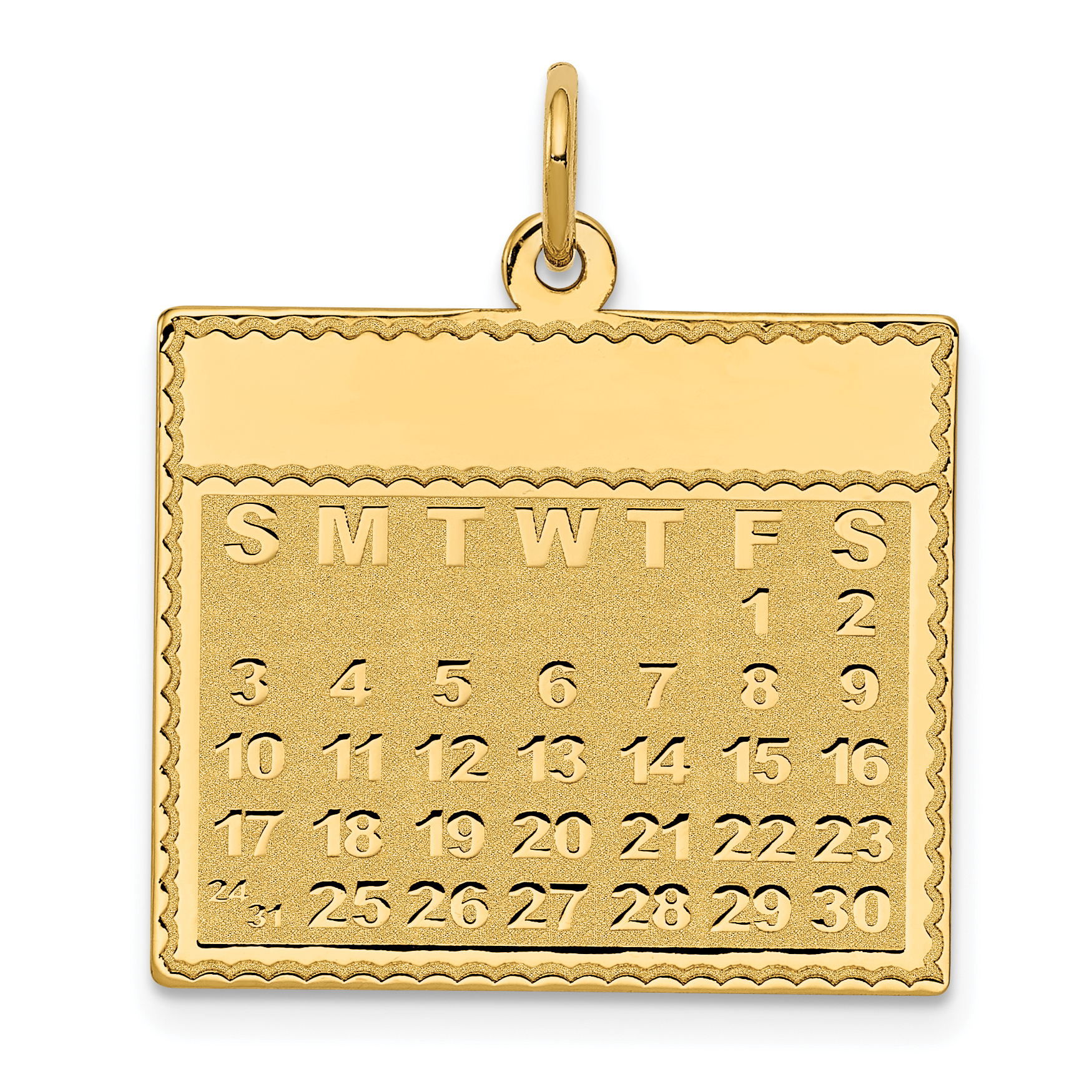 14k Friday the First Day Calendar Pendant (YC466)