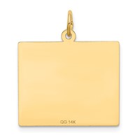 14K Yellow Gold Saturday the First Day Engravable Calendar Pendant view 3