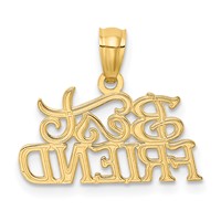 14K Yellow Gold Best Friend Pendant view 3