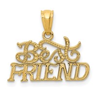 14K Yellow Gold Best Friend Pendant view 1