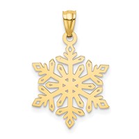 14K Diamond -Cut Snowflake Pendant view 3