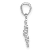 14K White Gold Snowflake Pendant view 2