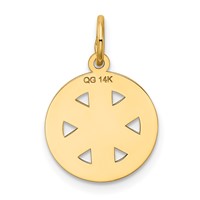 14K Small Emergency Medical Technician Disc Charm view 3