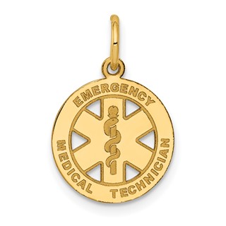 14k Small EMERGENCY MEDICAL TECHNICIAN Disc Charm