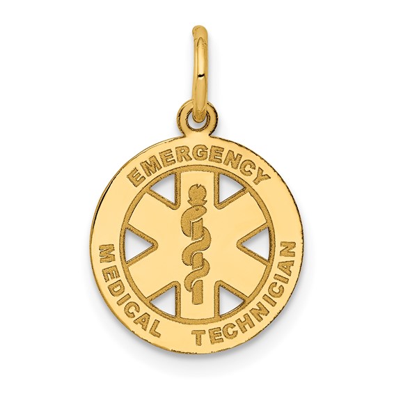 14k Small EMERGENCY MEDICAL TECHNICIAN Disc Charm