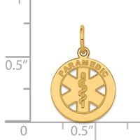 14K Yellow Gold Small Paramedic Medical Charm view 4