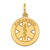 14K Yellow Gold Small Paramedic Medical Charm view 1