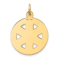 14K Yellow Gold Medium Paramedic Medical Pendant view 3