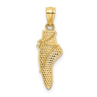 14K and White Rhodium Ballet Shoe Pendant view 3