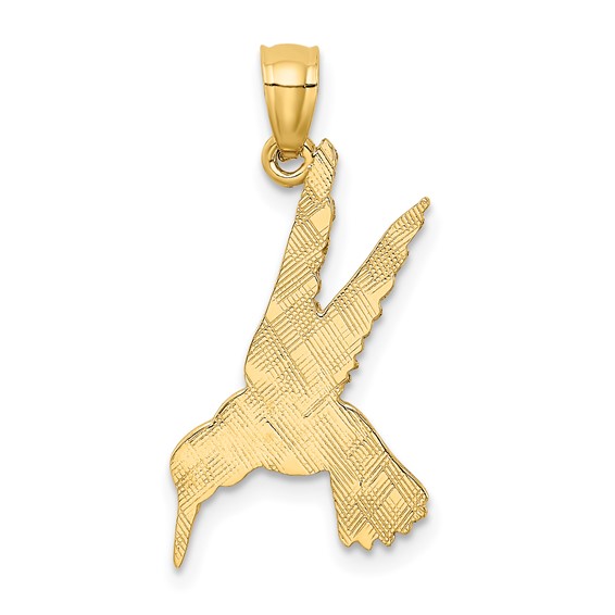 14k Hummingbird Pendant