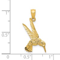 14K Hummingbird Pendant view 4
