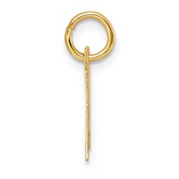 14K Yellow Gold Small Slanted Block Letter a Initial Charm view 2