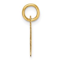 14K Yellow Gold Small Slanted Block Letter B Initial Charm view 2