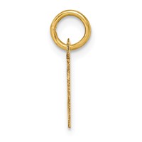 14K Small Slanted Block Letter C Initial Charm view 2