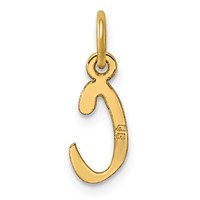 14K Small Slanted Block Letter C Initial Charm view 3