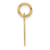14K Yellow Gold Small Slanted Block Letter D Initial Charm view 2