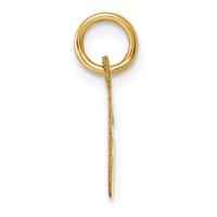 14K Yellow Gold Small Slanted Block Letter G Initial Charm view 2