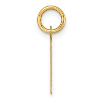 14K Yellow Gold Small Slanted Block Letter H Initial Charm view 2