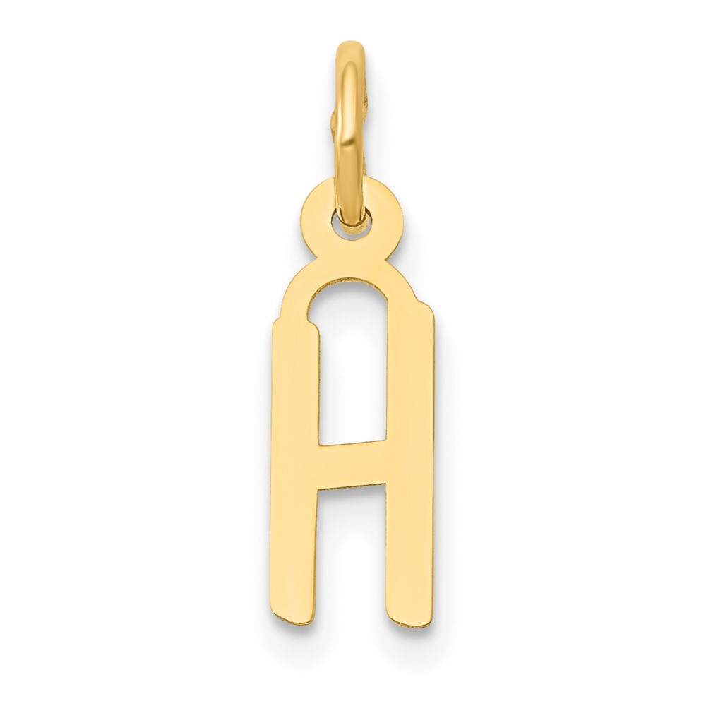 14k Small Slanted Block Letter H Initial Charm