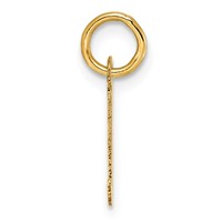 14K Yellow Gold Small Slanted Block Letter J Initial Charm view 2