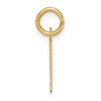 14K Small Slanted Block Letter L Initial Charm view 2