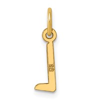 14K Small Slanted Block Letter L Initial Charm view 3