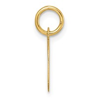 14K Yellow Gold Small Slanted Block Letter O Initial Charm view 2