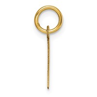 14K Yellow Gold Small Slanted Block Letter P Initial Charm view 2