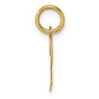 14K Small Slanted Block Letter S Initial Charm view 2