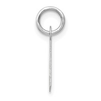 14K White Gold Small Slanted Block Letter a Initial Charm view 2