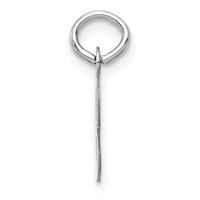 14K White Gold Small Slanted Block Letter B Initial Charm view 2