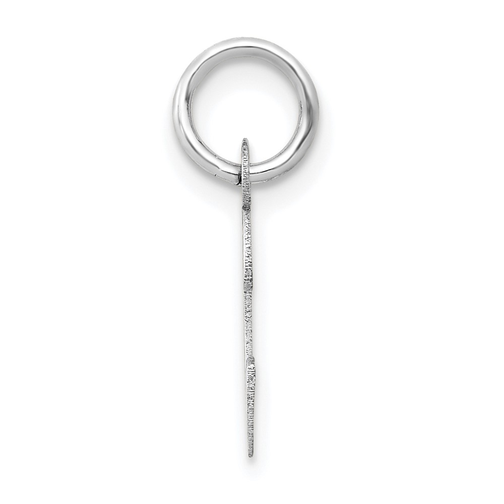14k White Gold Small Slanted Block Letter C Initial Charm (YC645C)