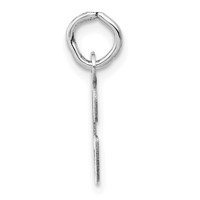 14K White Gold Small Slanted Block Letter G Initial Charm view 2