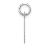14K White Gold Small Slanted Block Letter H Initial Charm view 2