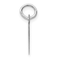 14K White Gold Small Slanted Block Letter I Initial Charm view 2