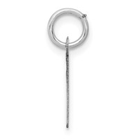14K White Gold Small Slanted Block Letter L Initial Charm view 2